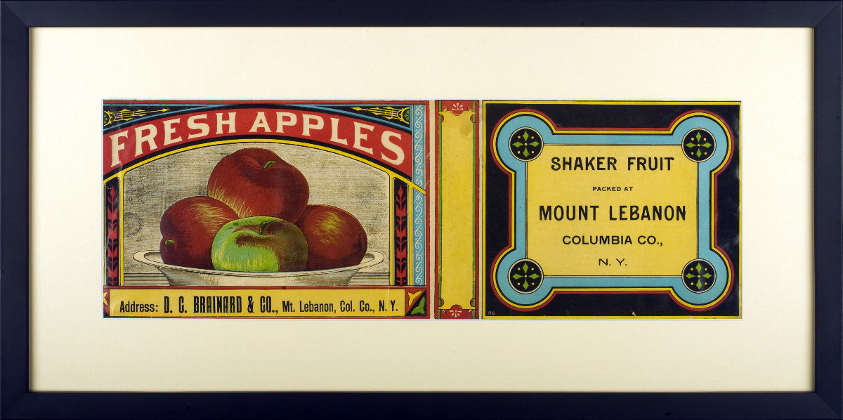 Appraisal: SHAKER CAN LABEL MOUNT LEBANON NEW YORK CIRCA The Mount