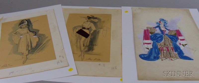 Appraisal: Group of Assorted Costume Designs and Other Ephemera s- s