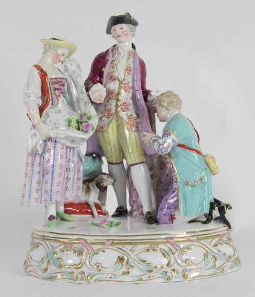 Appraisal: A th Century Meissen group of a lover and her