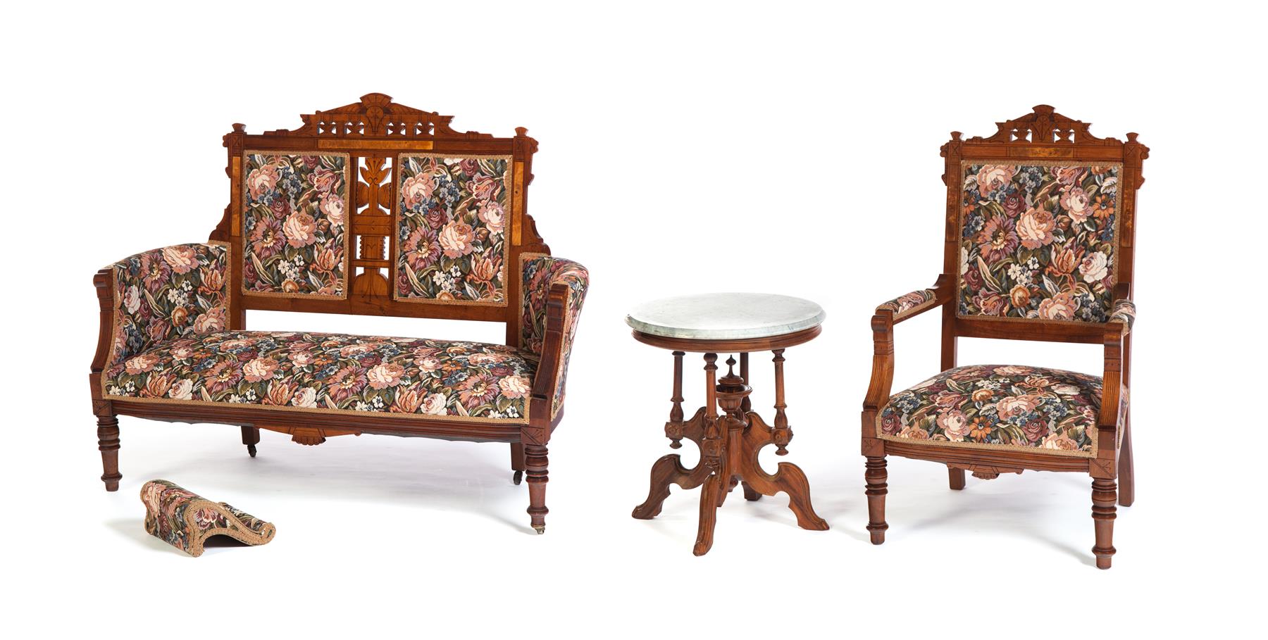 Appraisal: ASSEMBLED THREE-PIECE VICTORIAN PARLOR SET American th quarter- th century