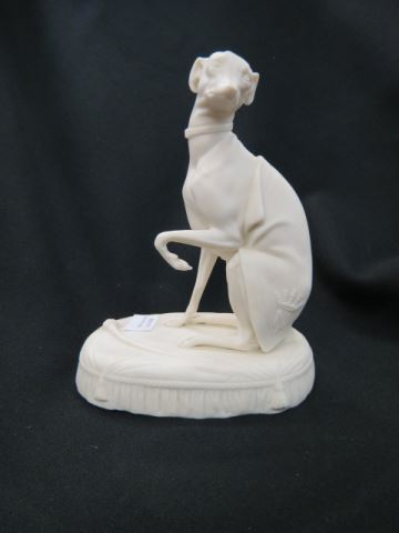 Appraisal: Parian Figurine of a Whippet th century Royal crest on