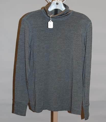 Appraisal: Akris gray silk elastain long sleeve turtleneck top with zipper