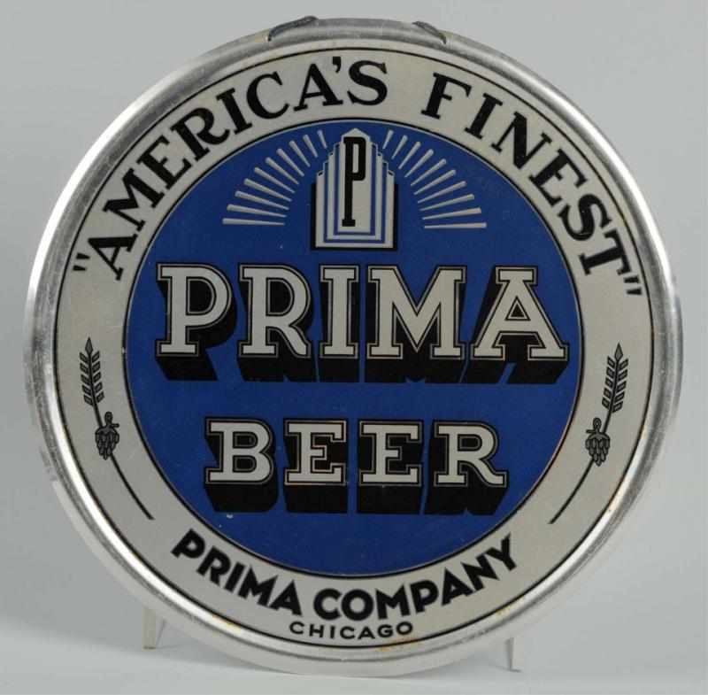 Appraisal: Prima Beer Aluminum Lee-See Sign Nice bright colors Some light