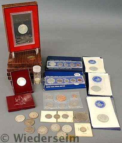 Appraisal: Eisenhower silver dollar proofs other misc proof sets silver half-dollars