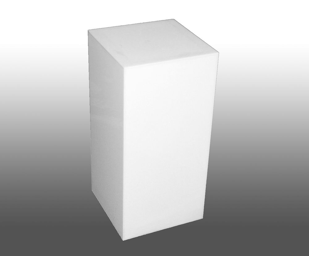 Appraisal: Modern White Resin Pedestal Modern white resin rectangular display pedestal