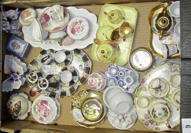 Appraisal: A Collection of various pottery miniature teasets trinket boxes etc