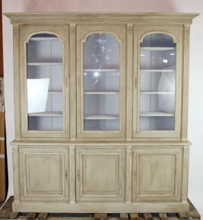 Appraisal: French th century Louis Philippe bookcase in painted case h