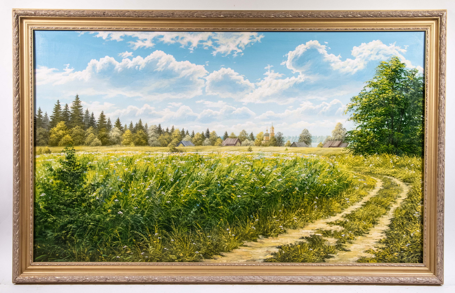 Appraisal: VLADIMIR MATYUKHIN TH C RUSSIA Summer Landscape with dirt road