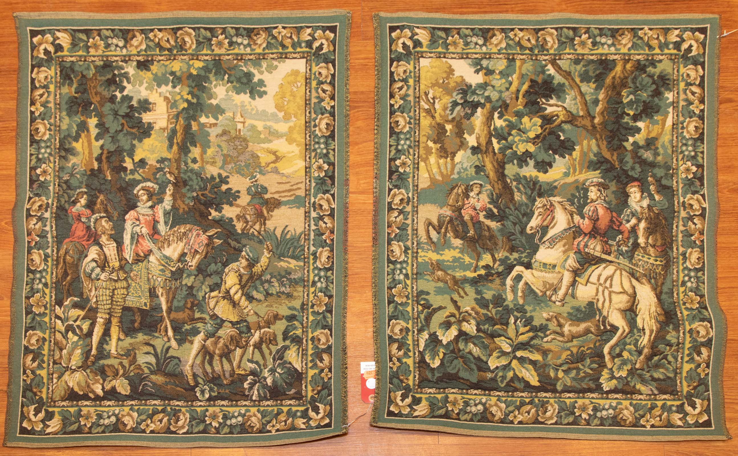 Appraisal: A PAIR OF BELGIAN STYLE TAPESTRIES X Fourth quarter- th