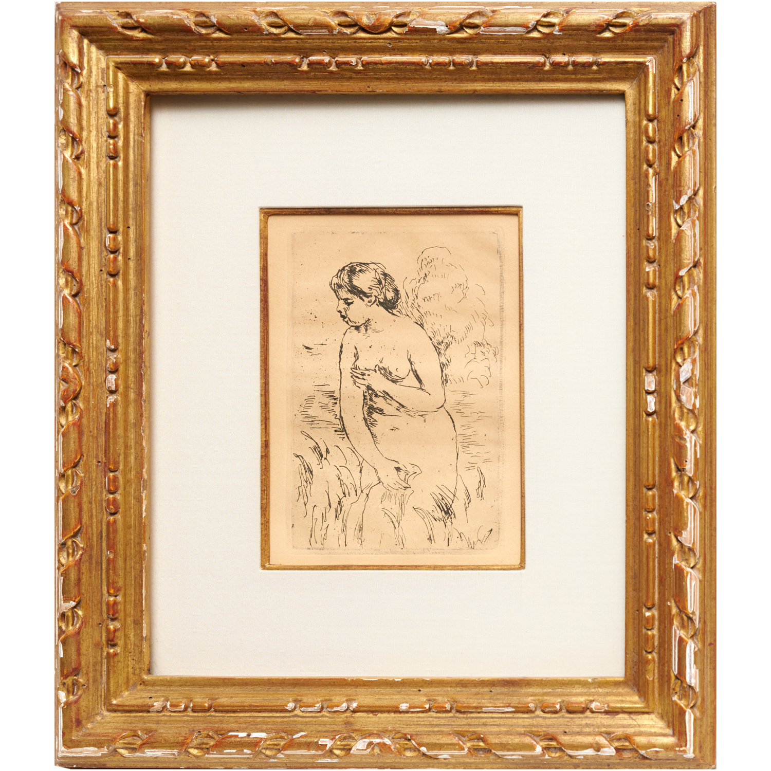 Appraisal: AUGUSTE RENOIR THE BATHER ETCHING Pierre-Auguste Renoir French - Baigneuse