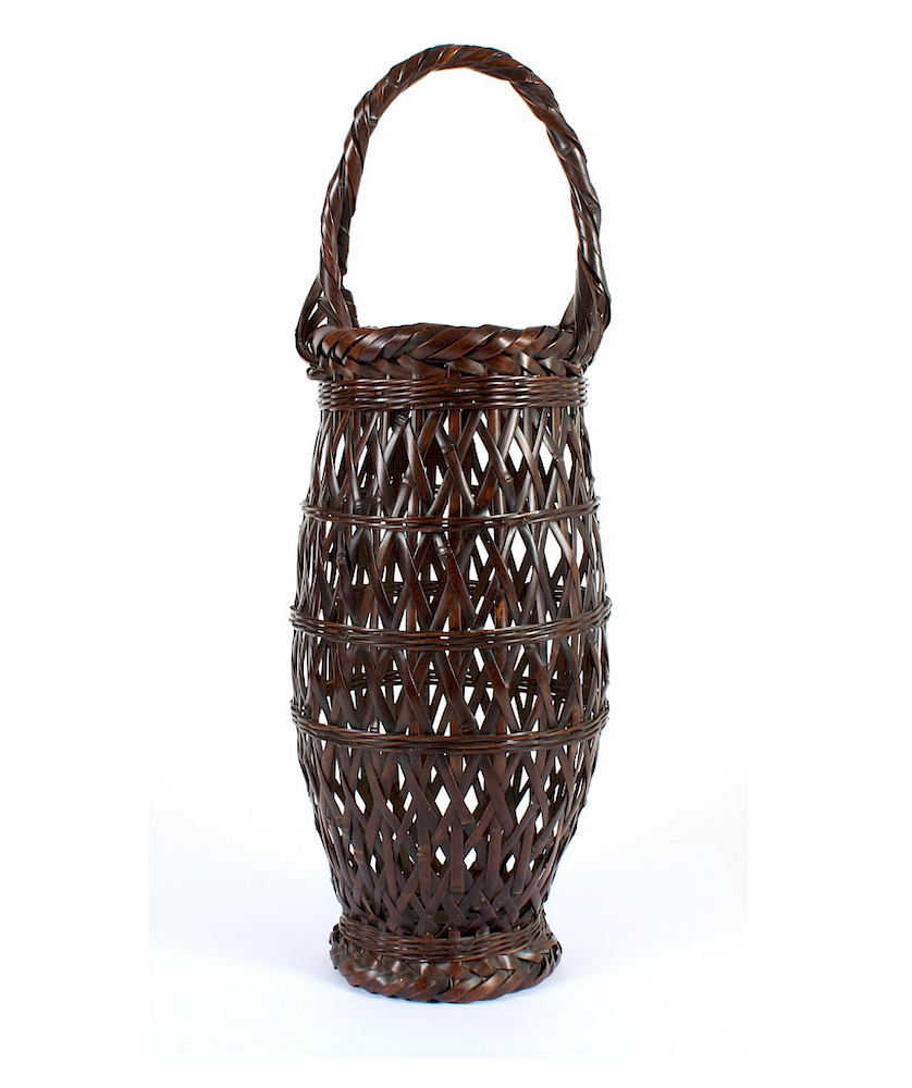 Appraisal: Tall Basket by Suzuki Gengensai Signed tall basket by Suzuku