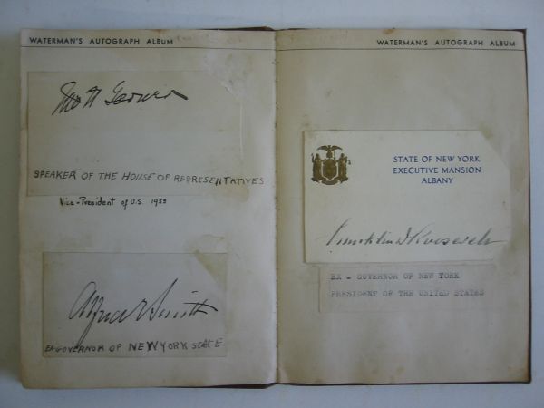 Appraisal: ALBUM Waterman's Autograph Album containing over mounted autographs mostly clipped