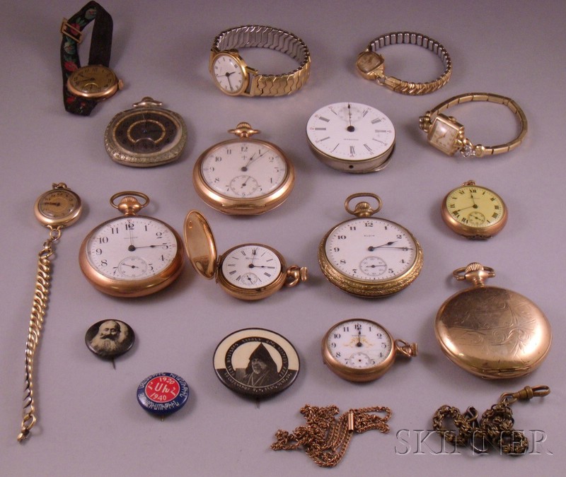 Appraisal: Group of Assorted Gold-filled Wrist and Pocket Watches including a