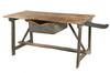 Appraisal: WORK TABLE - Early Continental trestle base work table Single