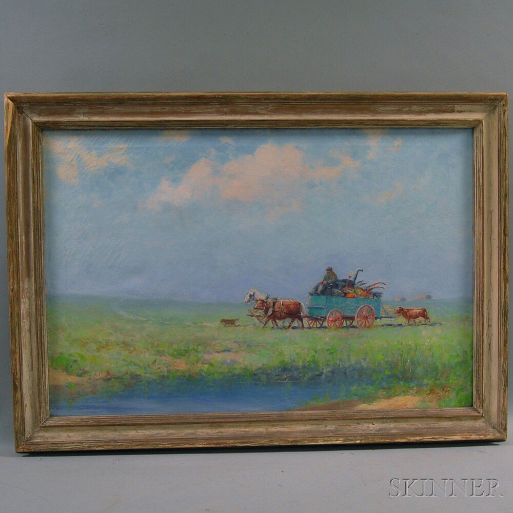 Appraisal: Fred Pye American - The Wagon Signed Fred Pye l