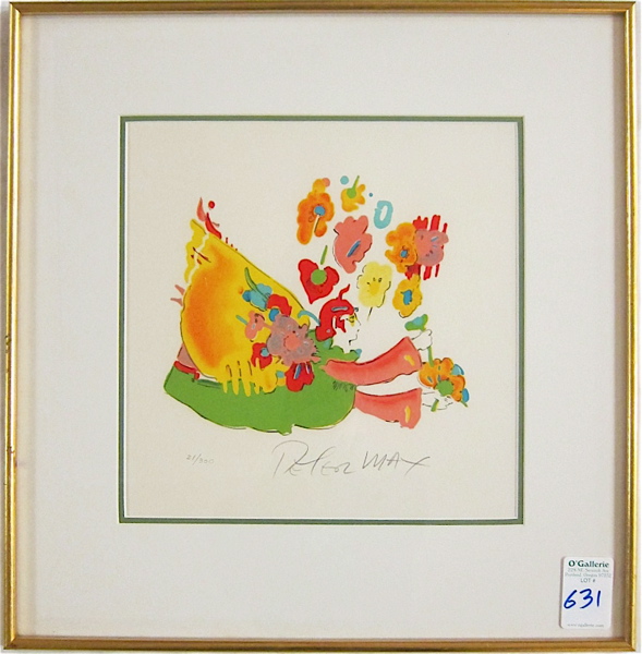 Appraisal: PETER MAX COLOR LITHOGRAPH New York born Titled Flower Angel