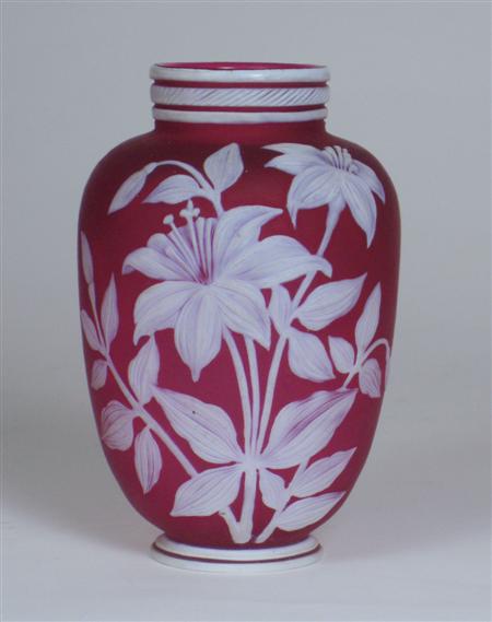 Appraisal: A late th century cameo glass vase In the manner