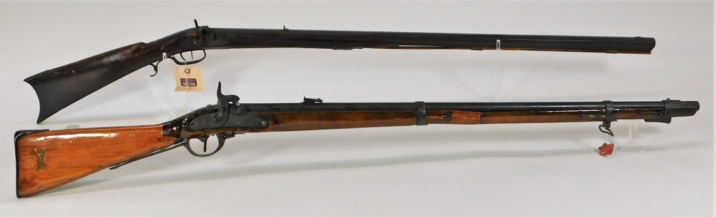 Appraisal: AN AUSTRIAN LORENZ AND KENTUCKY-STYLE RIFLE Austria United States C