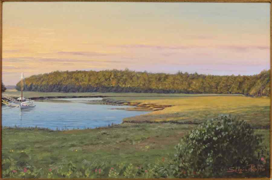 Appraisal: SERGIO ROFFO AMERICAN B THE NORTH RIVER Oil on board