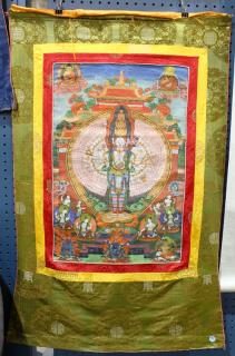 Appraisal: Himalayan Painted Thangkas lot of Himalayan painted thangkas the first