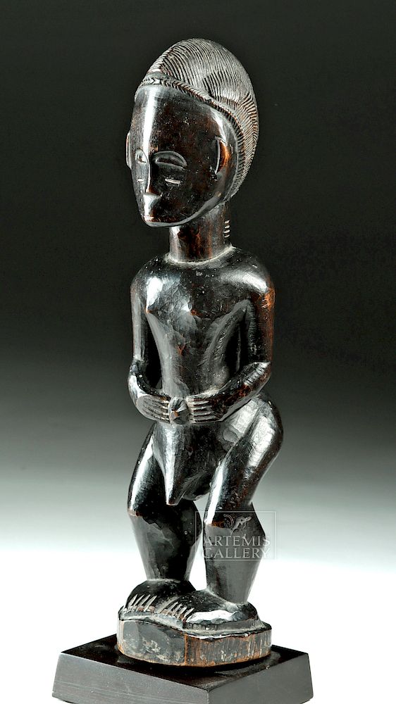 Appraisal: Early th C African Baule Wood Blolo Bian Figure Originally