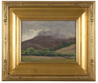 Appraisal: Aurthur Hill Gilbert A N A Cloudy hillside landscape signed