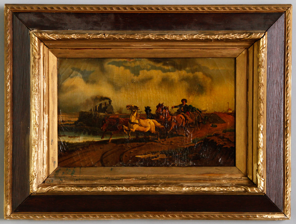 Appraisal: - Sobert Horses and Wagon O C E Sobert horses