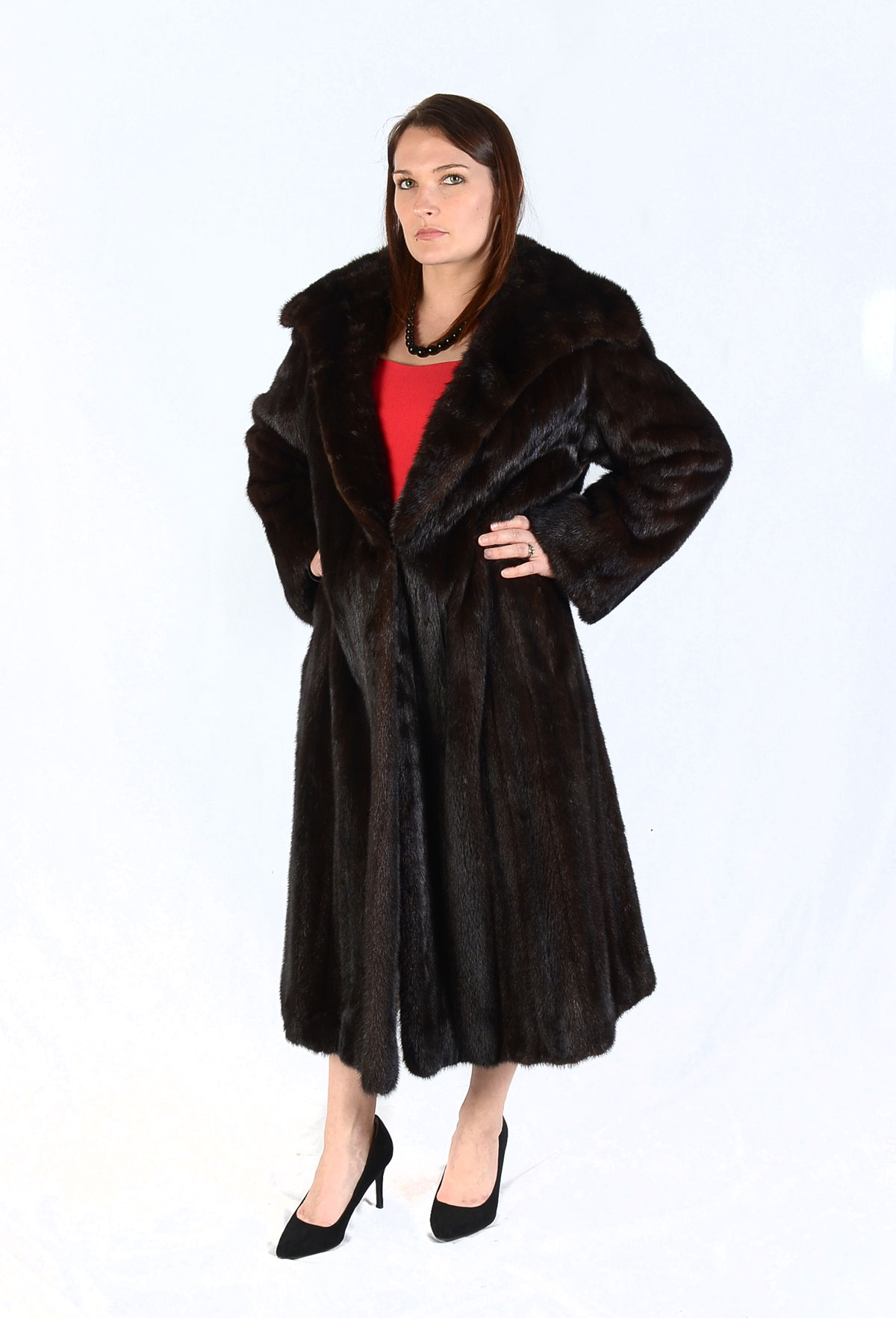 Appraisal: VINTAGE FULL LENGTH ESPRESSO MINK COAT dark and dreamy full