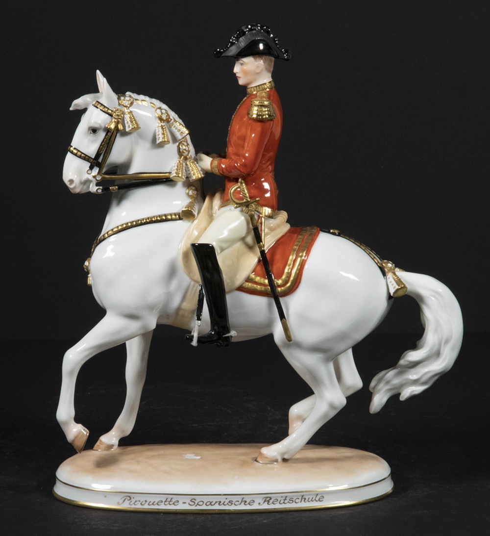 Appraisal: AUGARTEN PORCELAIN LIPIZZANER SPANISH RIDING SCHOOL FIGURE Austrian Porcelain Figure