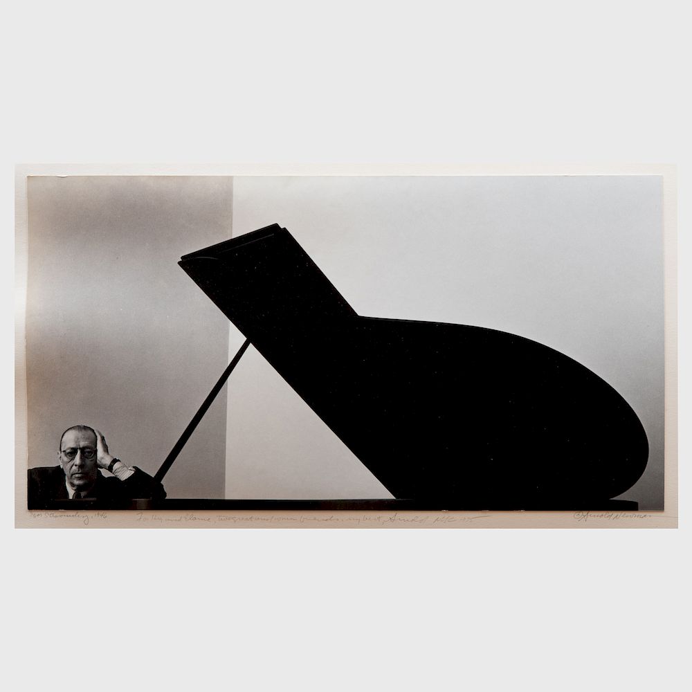 Appraisal: Arnold Newman - Igor Stravinsky Gelatin silver print signed titled