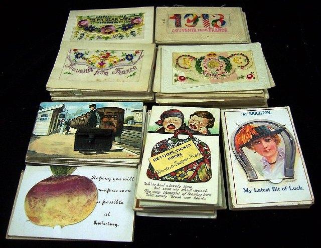 Appraisal: A quantity of souvenir pull-out postcards approximately and a quantity