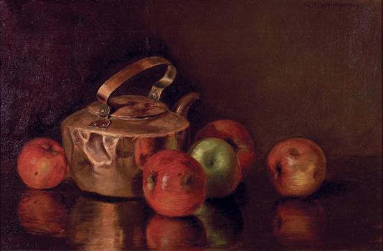 Appraisal: CHARLES ALBERT BURLINGAME American - Still Life with Apples and