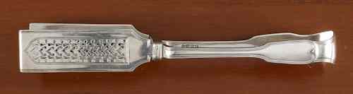 Appraisal: English silver asparagus tongs - bearing the touch of John