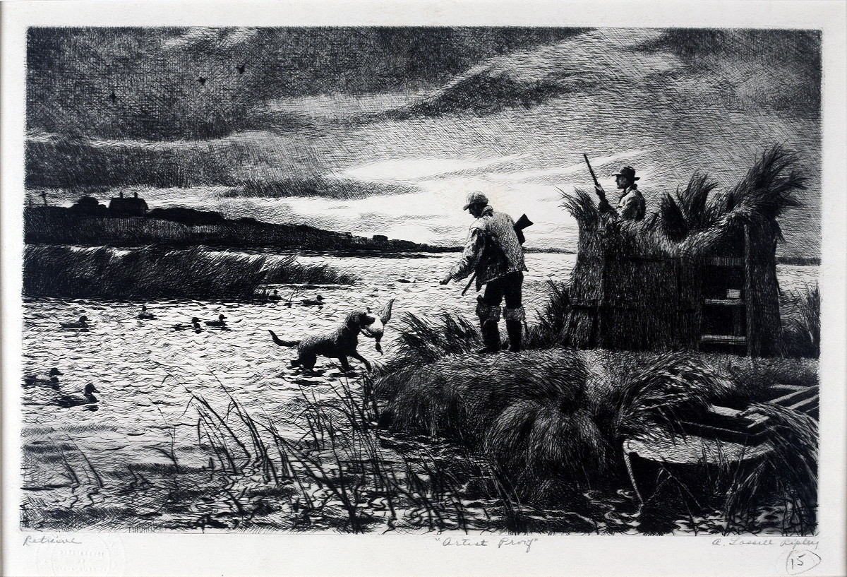 Appraisal: AIDEN LASSELL RIPLEY AMERICAN - THE RETRIEVE Etching on paper