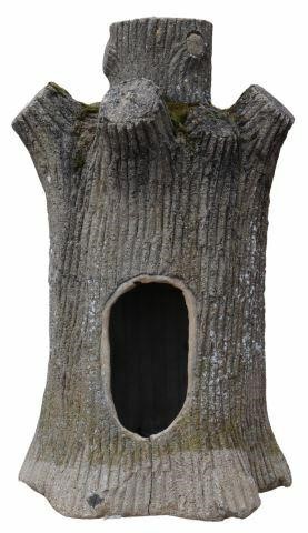 Appraisal: Cast concrete faux bois garden sculpture attributed to Emile Taugourdeau