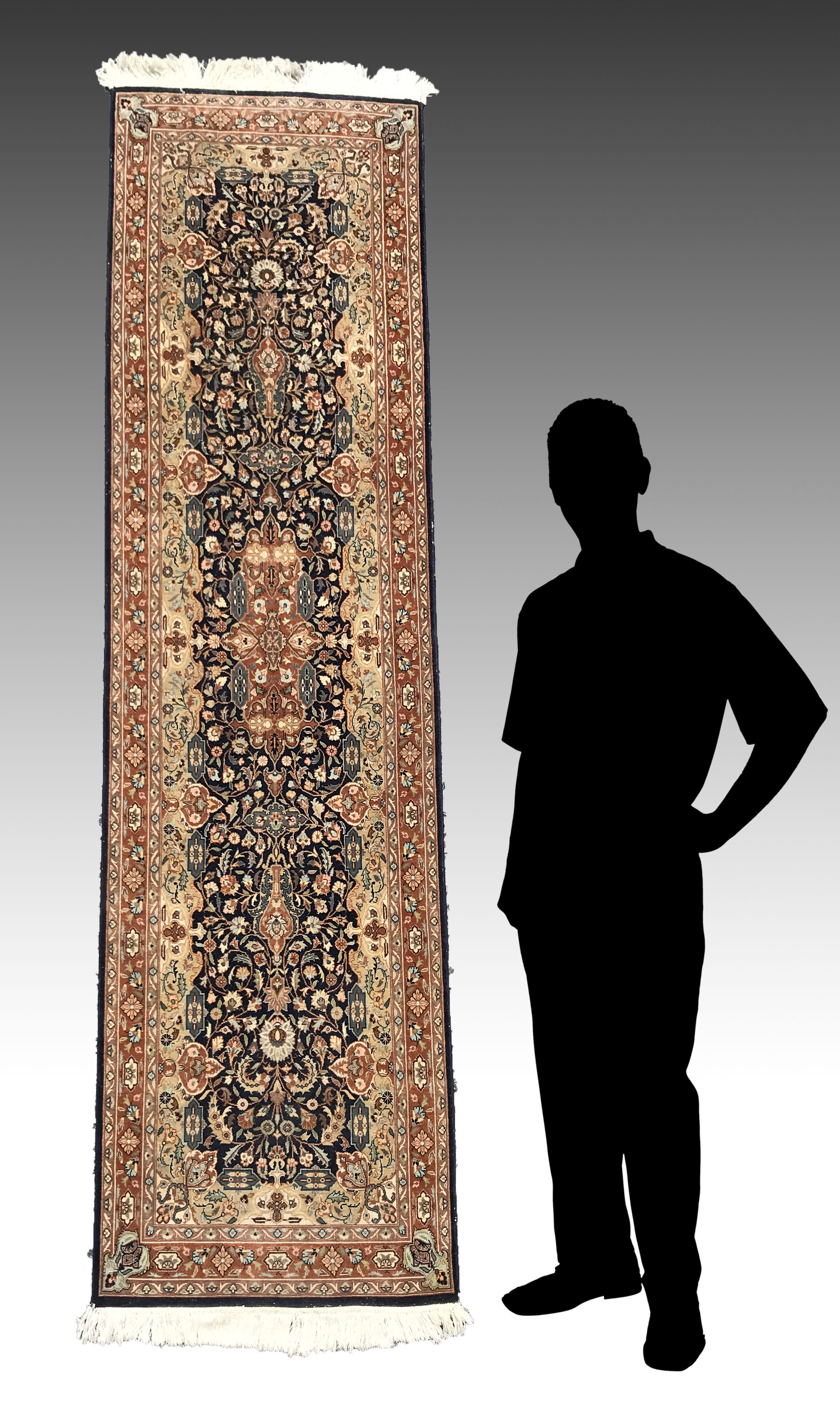 Appraisal: PERSIAN FINELY HAND KNOTTED WOOL RUNNER ' '' X '