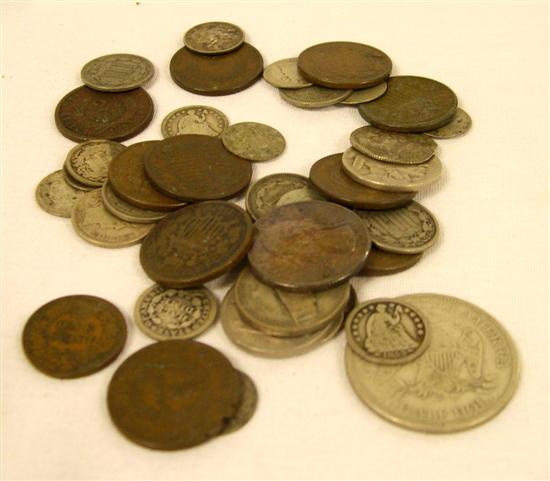 Appraisal: COINS Lot of US type coins Includes cent silver and