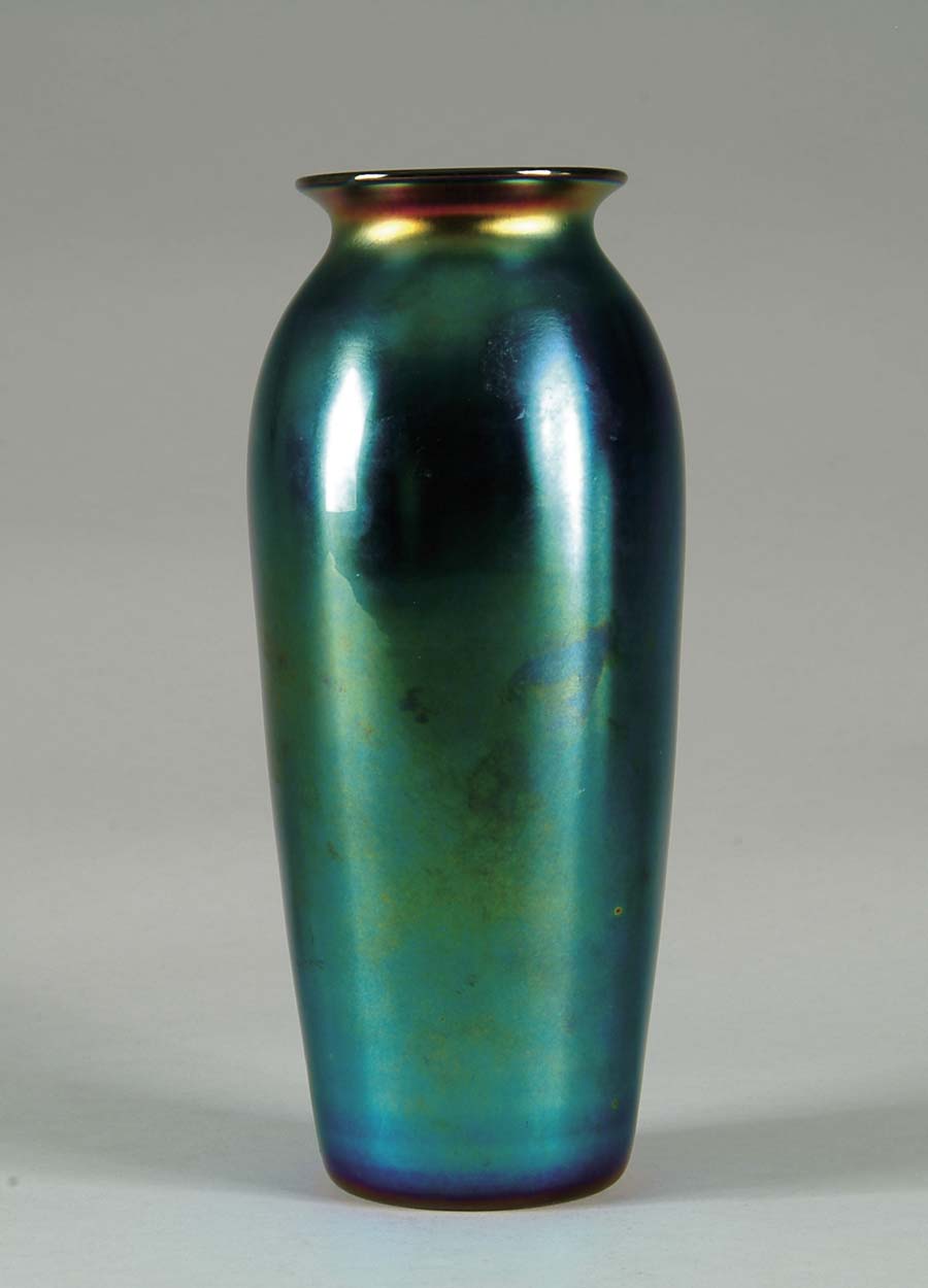 Appraisal: IMPERIAL FREE BLOWN VASE Spectacular Imperial vase has rich blue