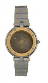 Appraisal: Cartier Ladies Wristwatch Cartier Two Tone Gold bezel with stainless