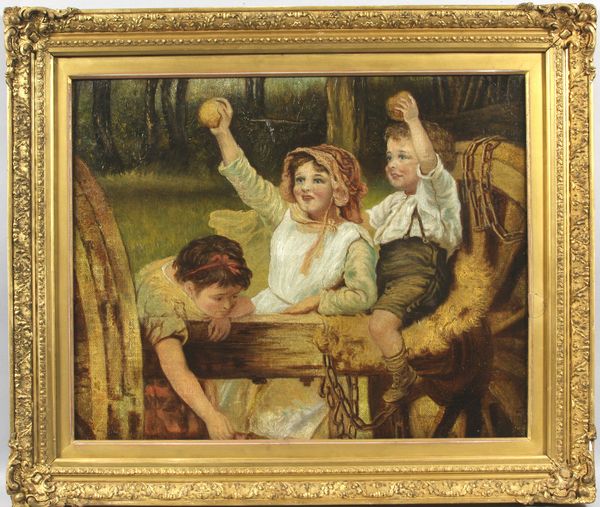 Appraisal: th Century Victorian painting of children o c x x