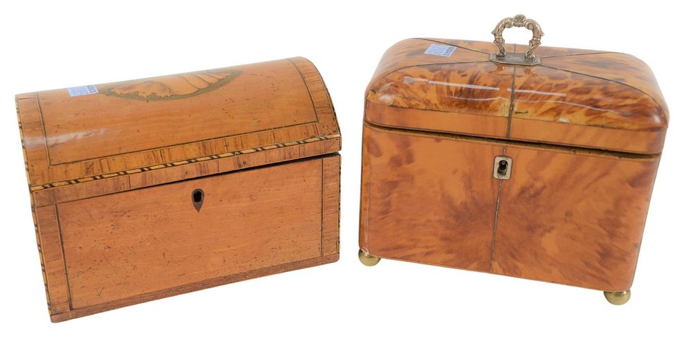 Appraisal: Two Tea Caddies to include a Regency tortoise shell tea