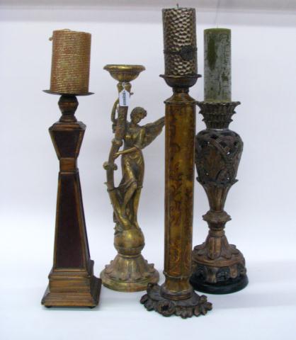 Appraisal: Group of Four Decorator Candlesticks height from '' to ''