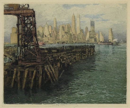 Appraisal: LUIGI KASIMIR New York Magic Island Color etching and aquatint