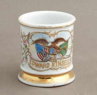 Appraisal: German Porcelain Barber's Shaving Mug th c by Jaeger Co