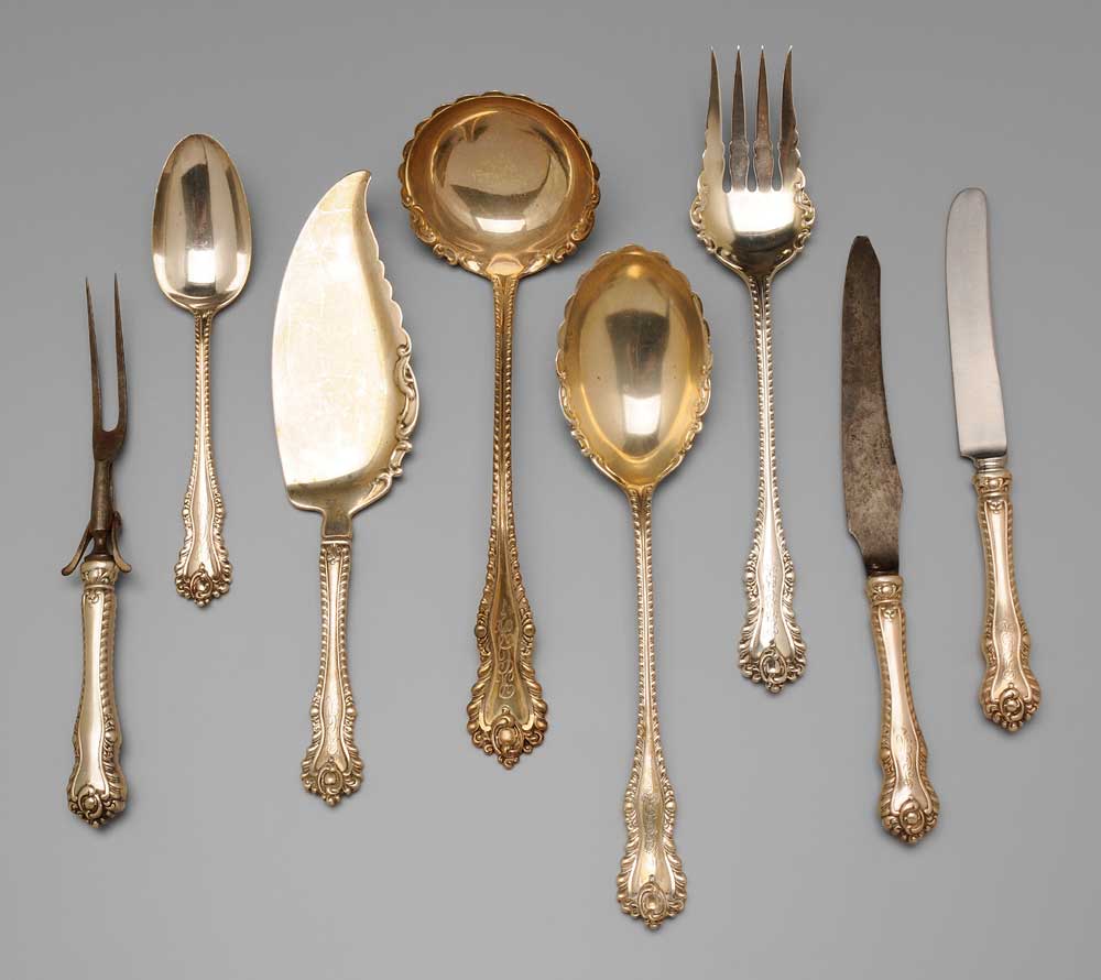 Appraisal: Dominick Haff Mazarin Sterling American th century pieces flatware marks