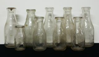 Appraisal: Dairy bottles Dairy- clear quarts pints and half pints from