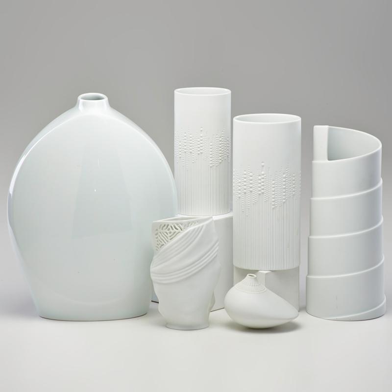 Appraisal: ROSENTHAL STUDIO LINE Six pieces four white bisque and two