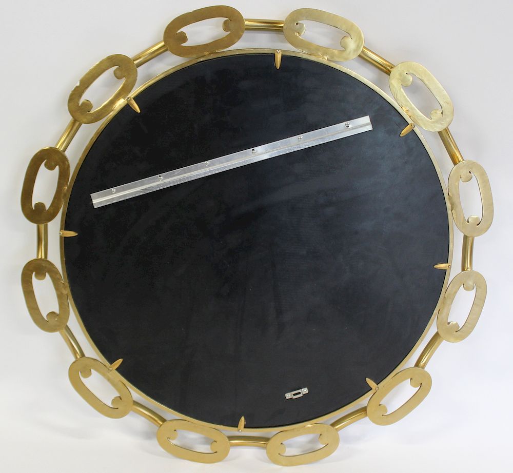 Appraisal: MIDCENTURY Style Gilt Metal Mirror Great quality and very decorative