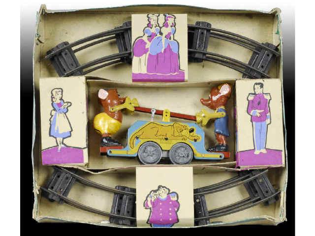 Appraisal: Walt Disney Brimtoy Cinderella Gus Jaq Handcar Description Made of