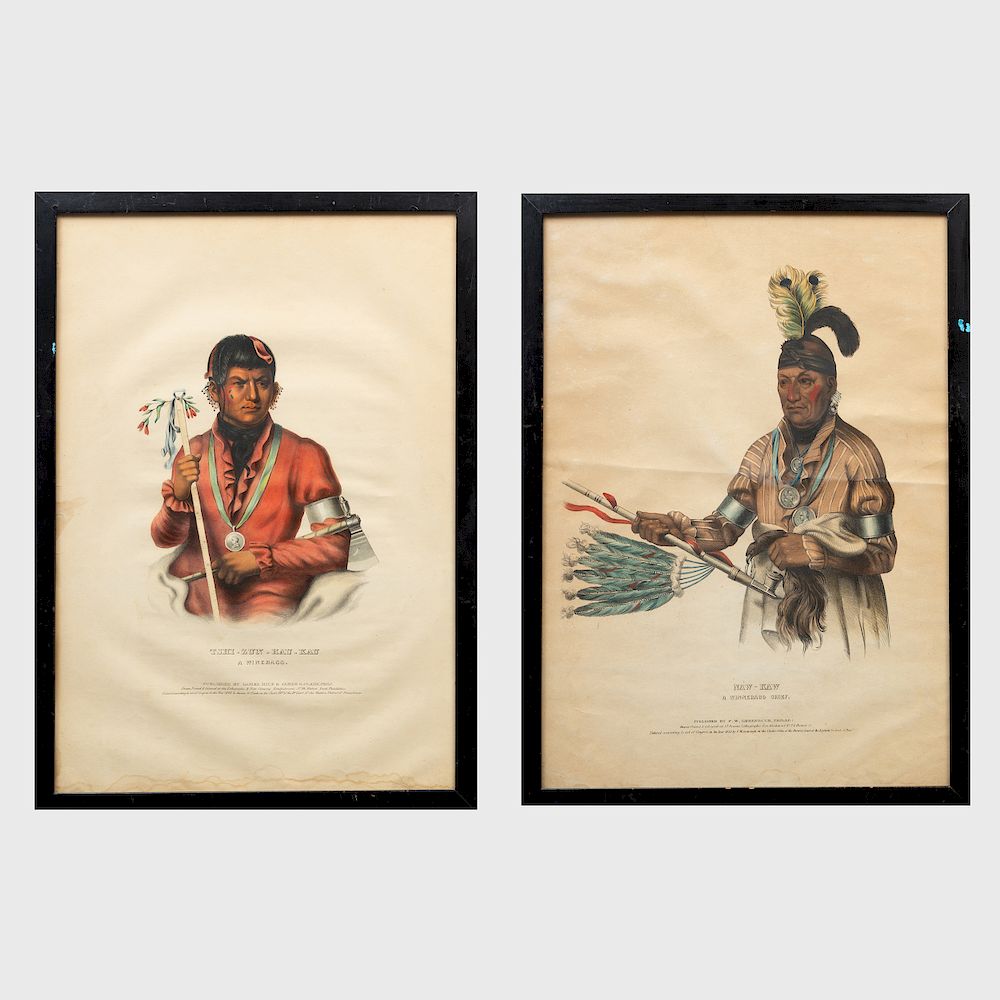 Appraisal: McKenney and Hall Publisher Tshi-Zun-Hau-Kau and Naw-Kaw from History of